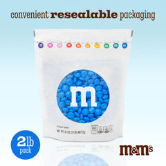 M&M'S WORLD graduation party favors with blue chocolates