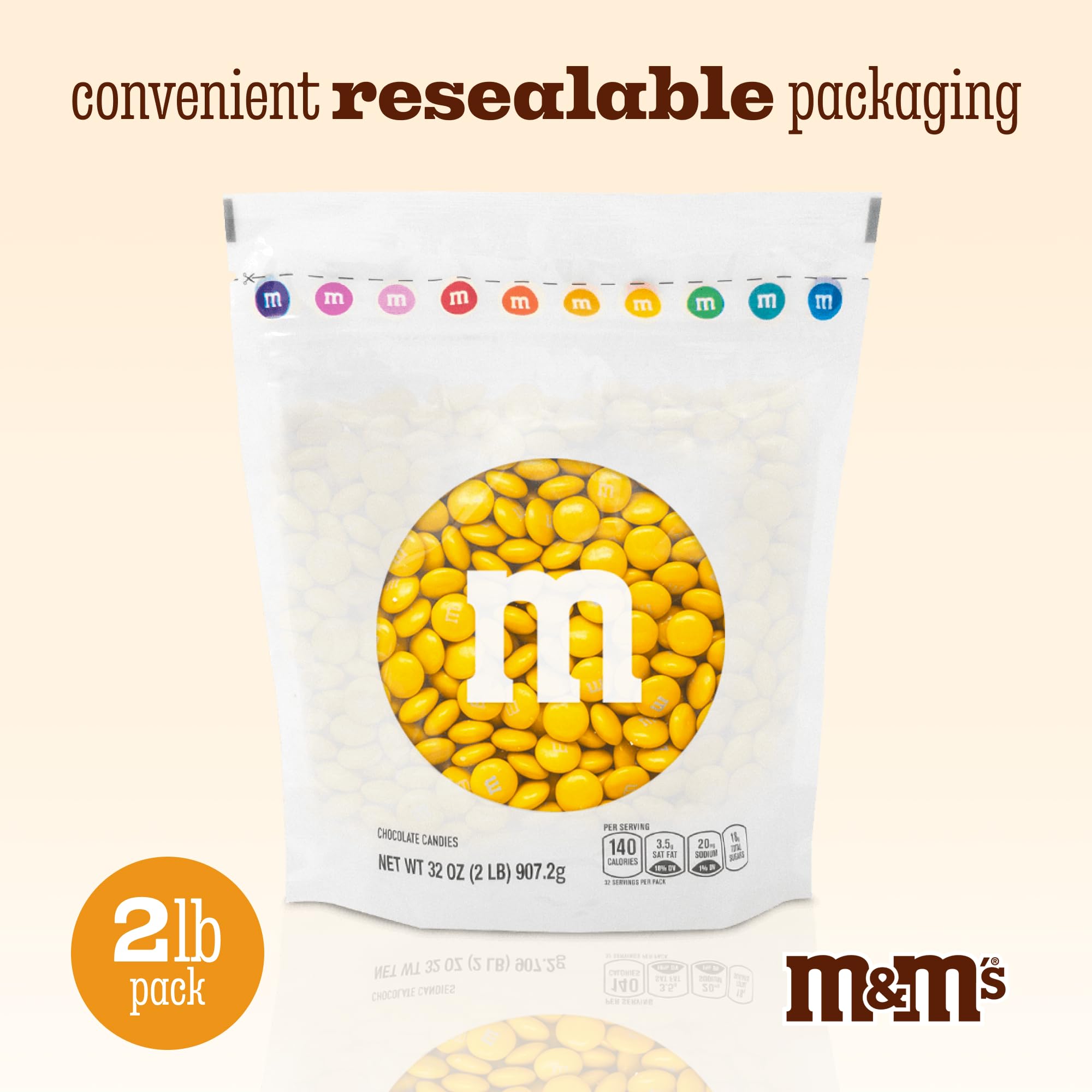 M&M’S WORLD MyM&M’S yellow bulk candy for party favors and goodie bags