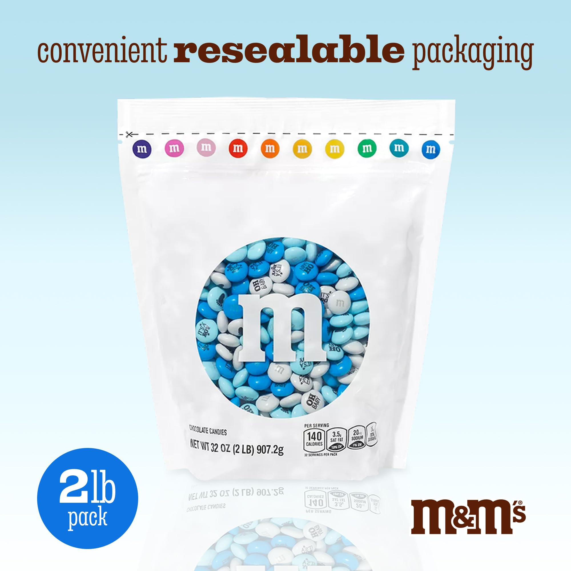 M&M’s World bulk candies stored at room temperature to maintain freshness.