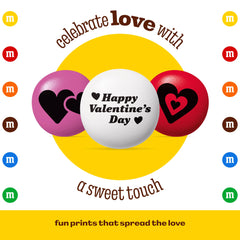 M&M’s World Valentine’s Day candy shells in bright colors for snack tables.
