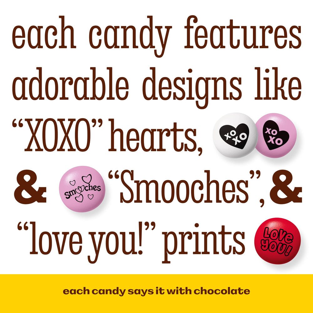 M&M’S WORLD dessert table display: red, pink, and white colors enhance sweet stations.