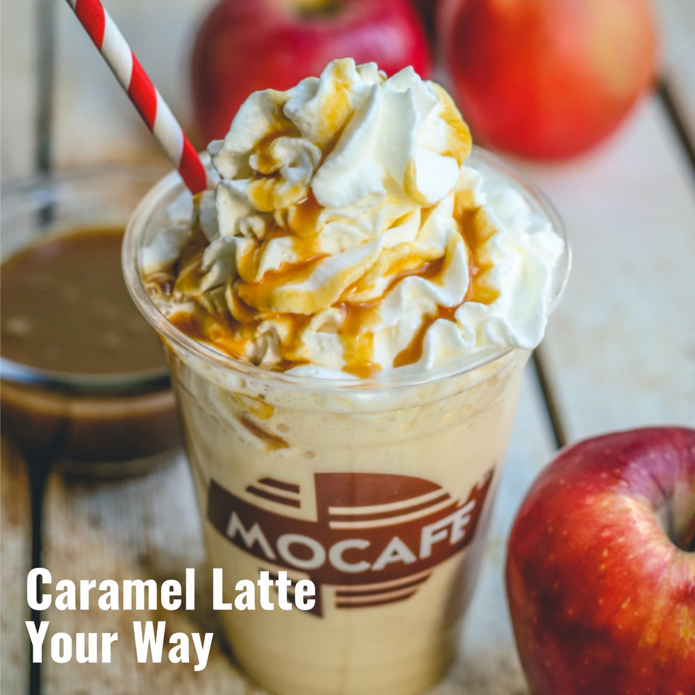MOCAFÉ coffee beans and cacao boost flavor in your frappe.