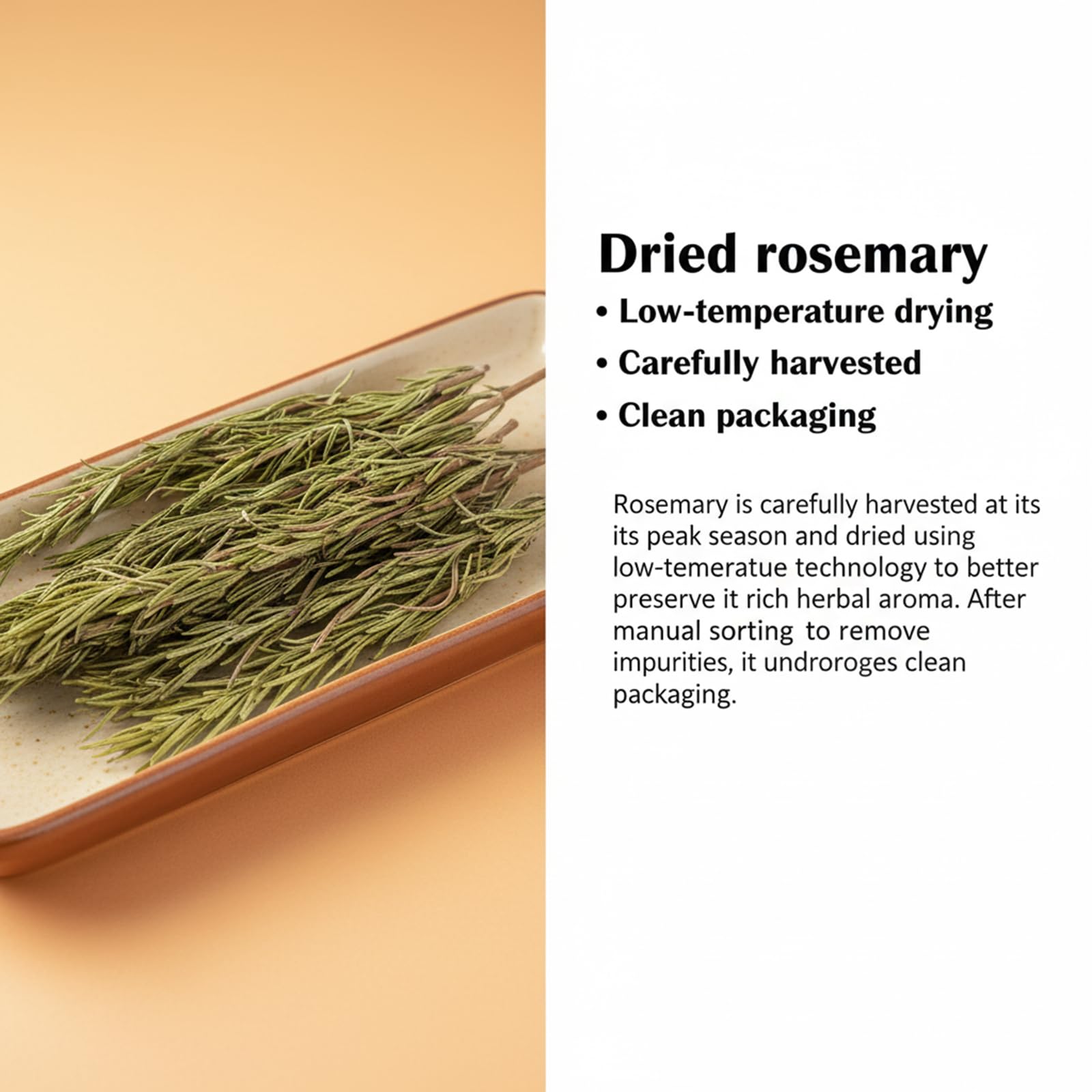 MockRAND dried rosemary sprigs in jar for easy seasoning.