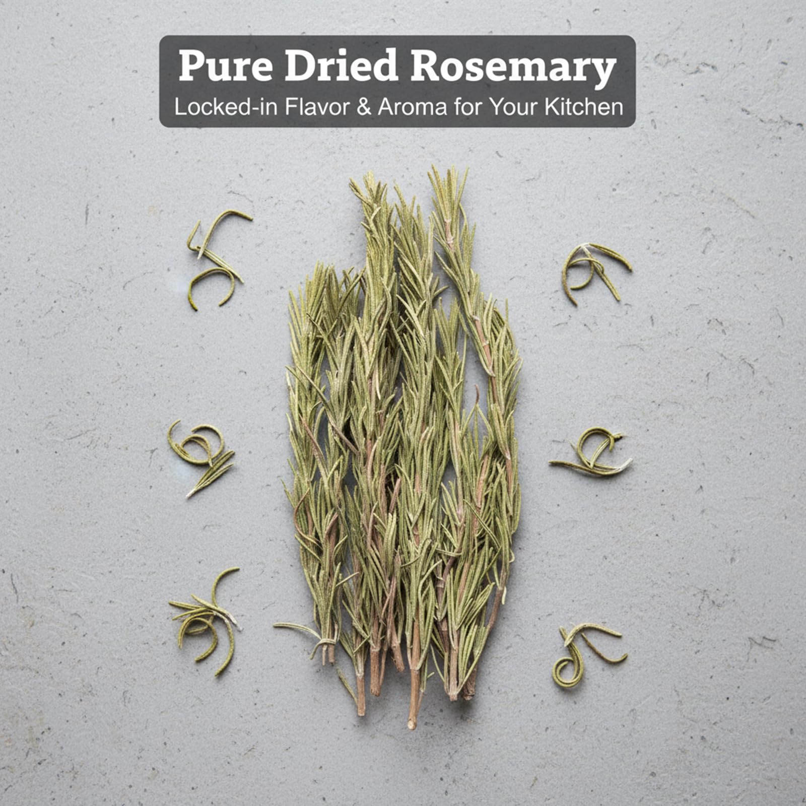 MockRAND rosemary sprigs closeup aroma highlighting rich herbal scent.