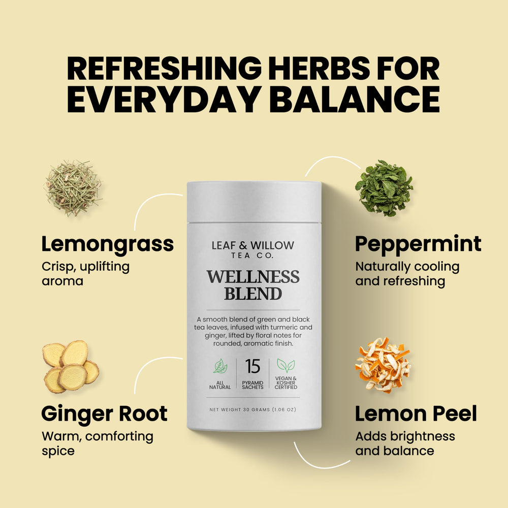 Modern Elegance Lemon Ginger Tea aroma supports a soothing ritual.