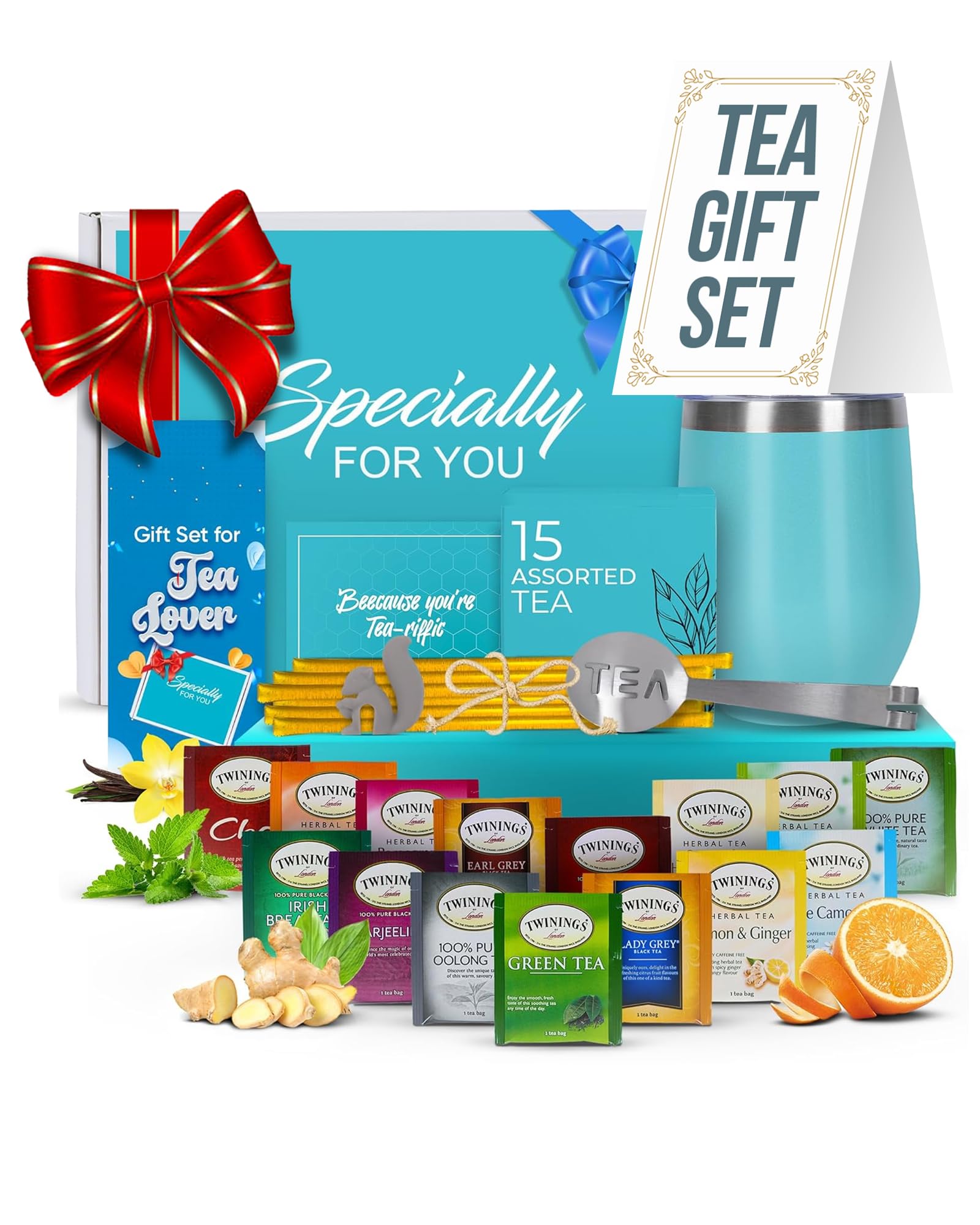 Modern Elegance packaging of the tea gift set shows a ready-to-gift presentation.