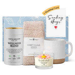Modern Elegance Wellness Tea Care Box mug for a calming tea moment.