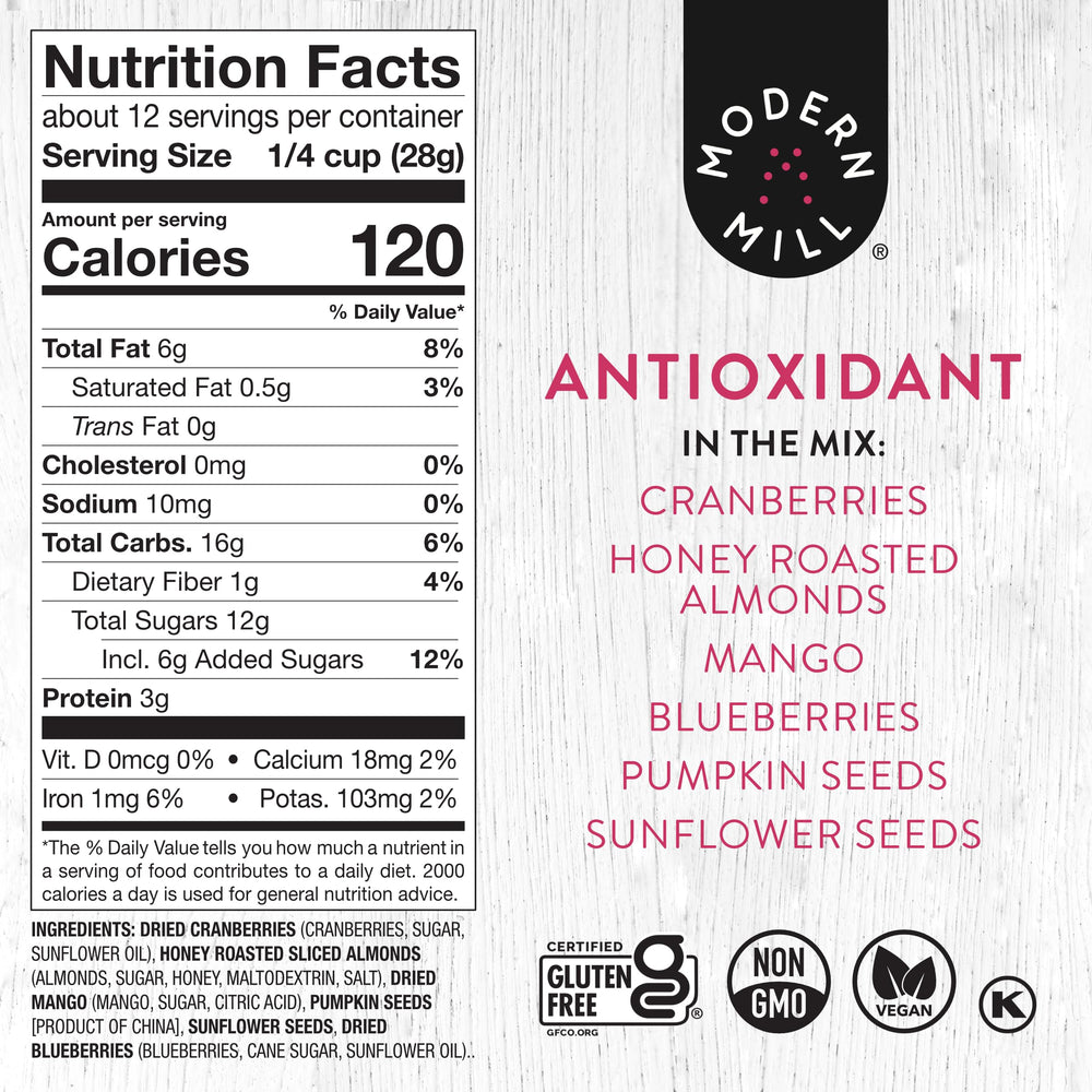 Cranberries and blueberries highlight fruit mix in Modern Mill topper