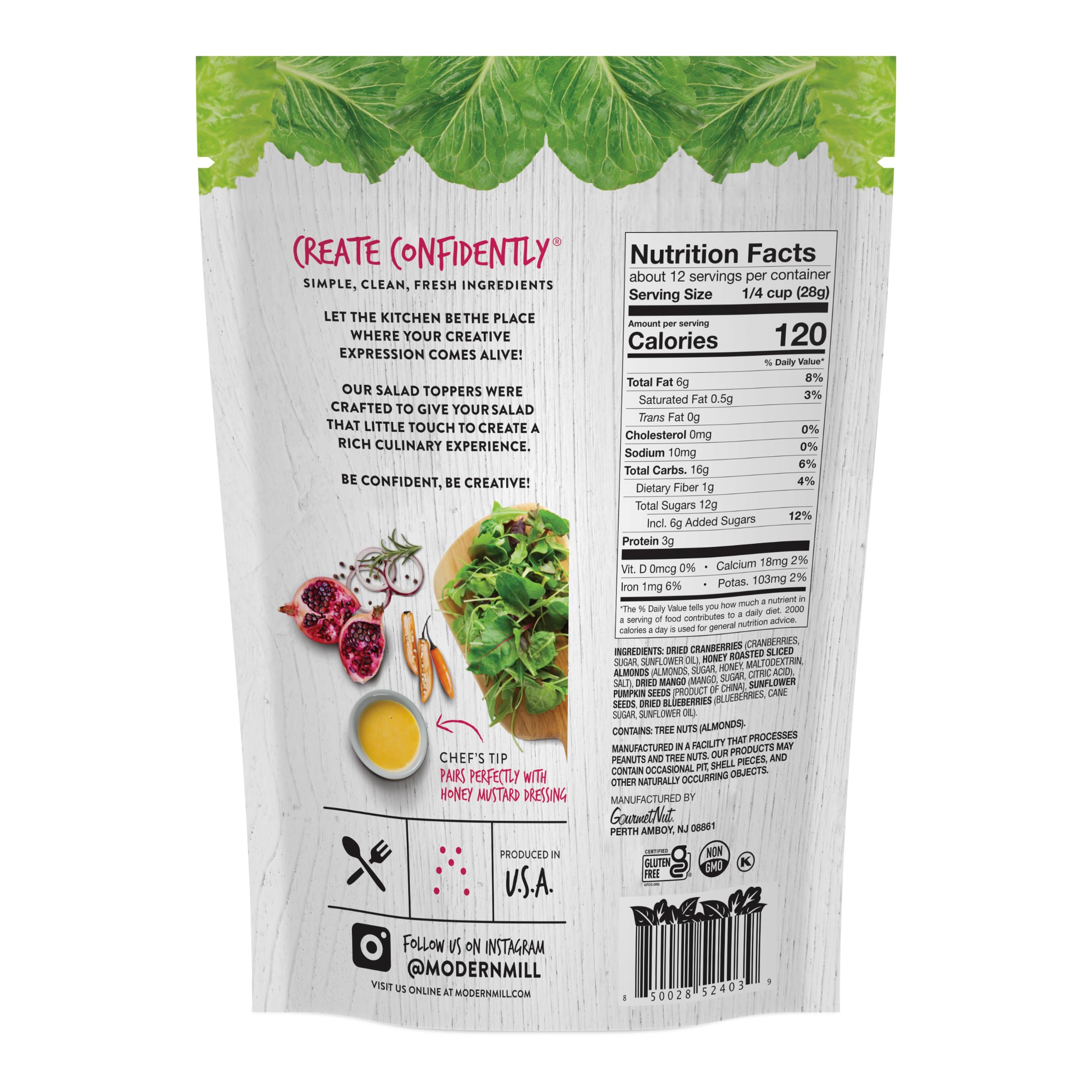 Seeds and nuts in Modern Mill topper add plant protein and texture