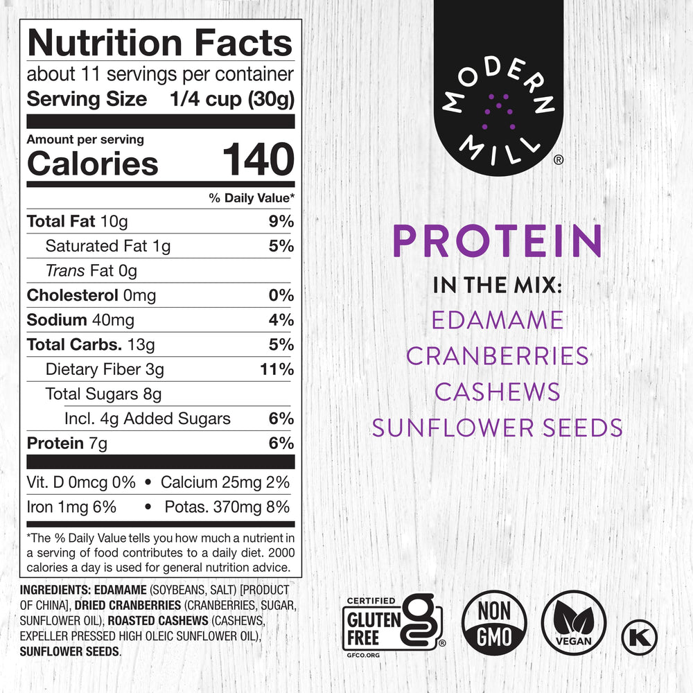 Modern Mill Protein Packed Salad Topper with dried cranberries for tangy sweetness
