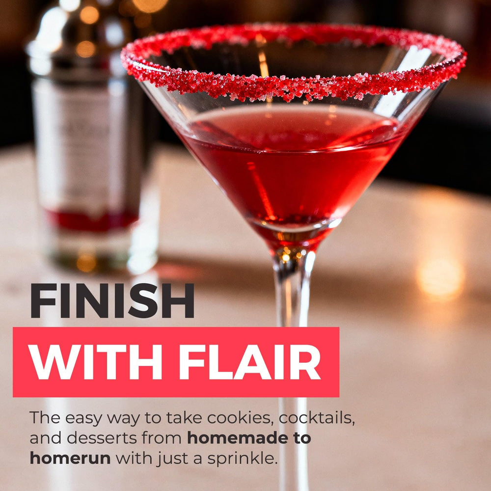 MODERN MOUNTAIN red sugar rim for stylish cocktail presentation
