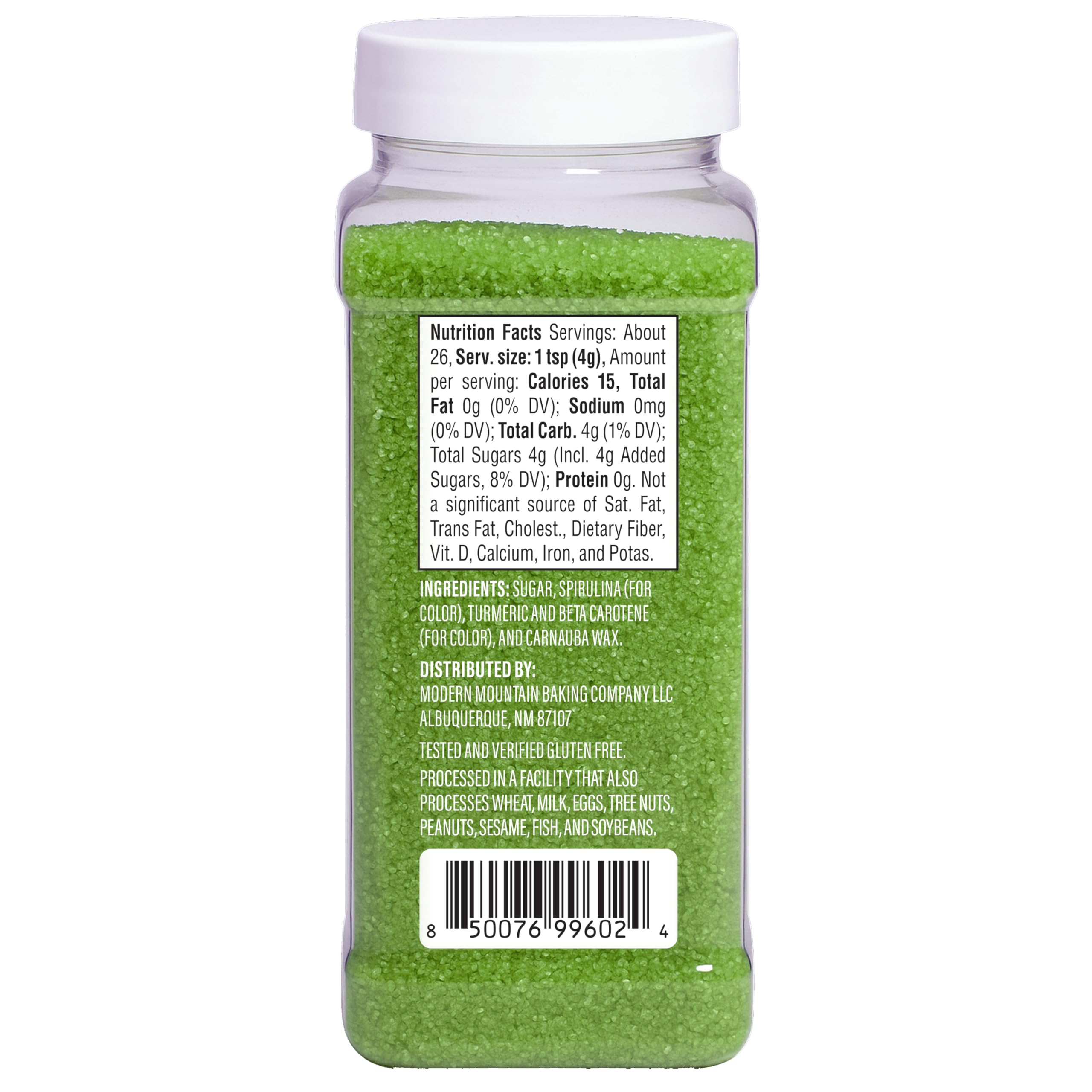 MODERN MOUNTAIN Green Sanding Sugar rims cocktails with a vibrant, dye-free finish