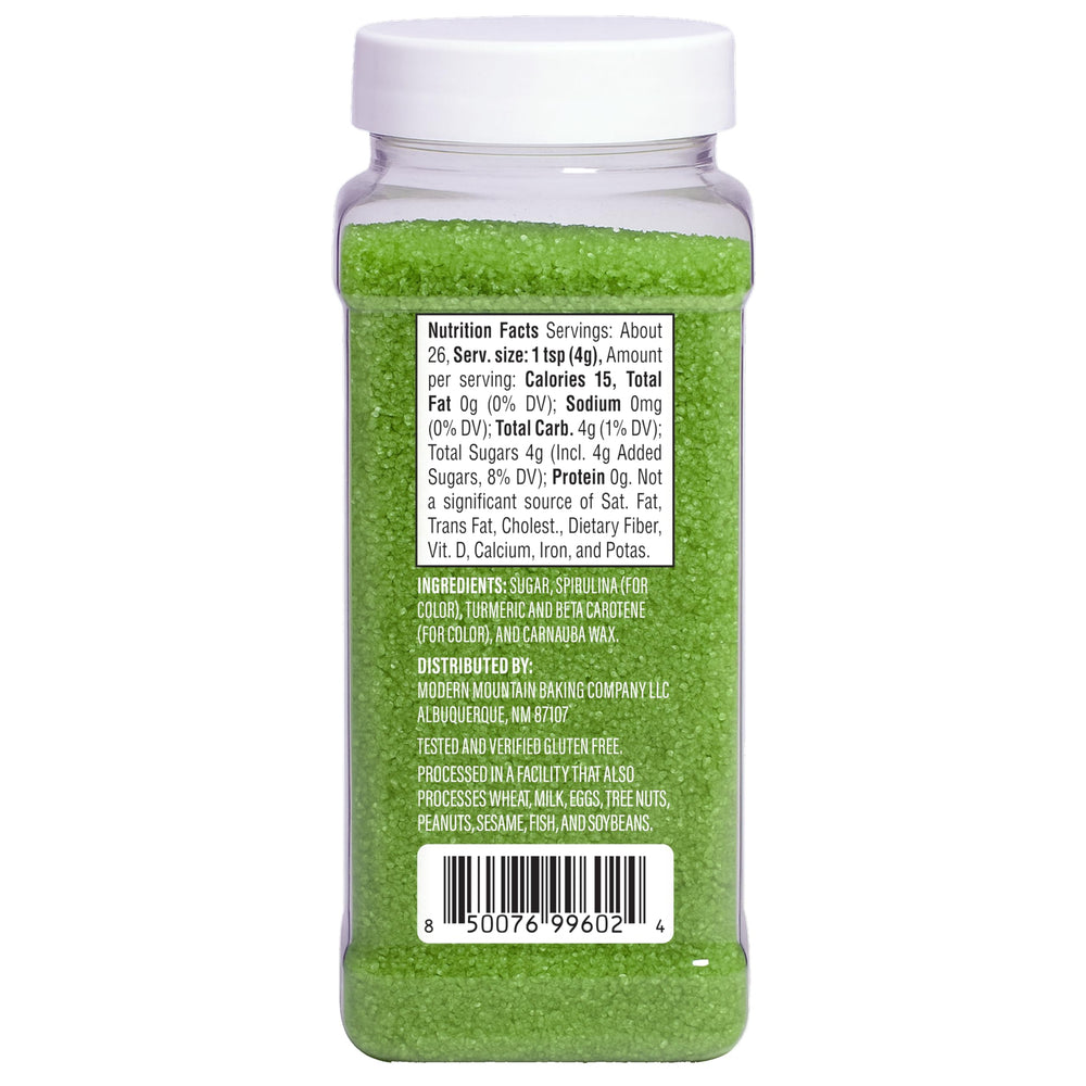 MODERN MOUNTAIN Green Sanding Sugar rims cocktails with a vibrant, dye-free finish