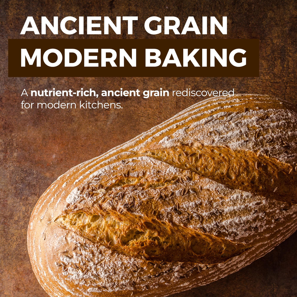 Modern Mountain Kamut Flour with USDA Organic and OU Kosher seals.