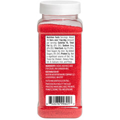 Close-up of MODERN MOUNTAIN red sugar crystals for professional-looking decorations