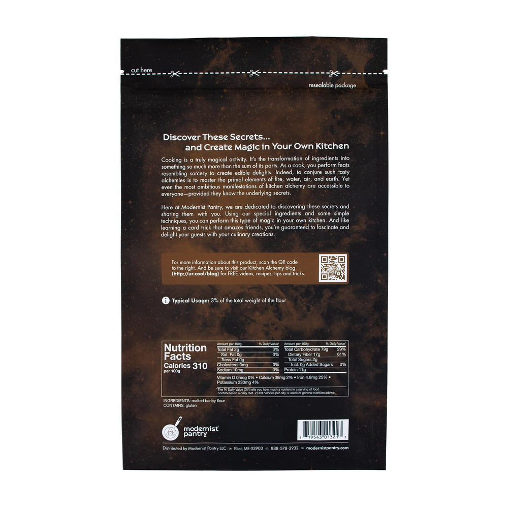 Modernist Pantry non-diastatic malt powder in a bowl showcasing soothing texture for dough recipes.