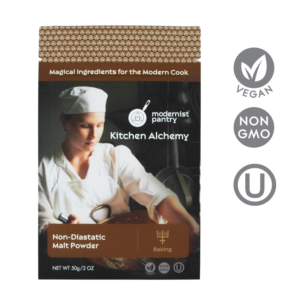 Modernist Pantry barley malt powder in bowl highlighting natural browning.