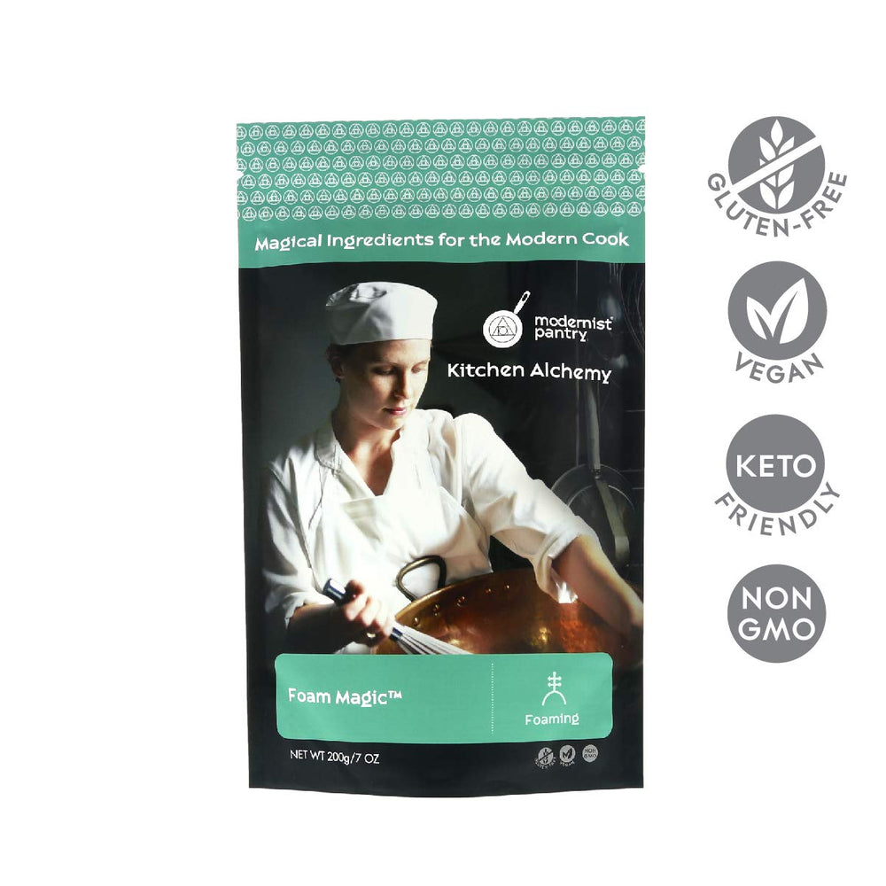 Modernist Pantry Foam Magic ingredient dust ready to blend with liquids