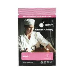 Modernist Pantry Pure Isomalt 200g packaging, plant-based sugar substitute for easy baking preparation.