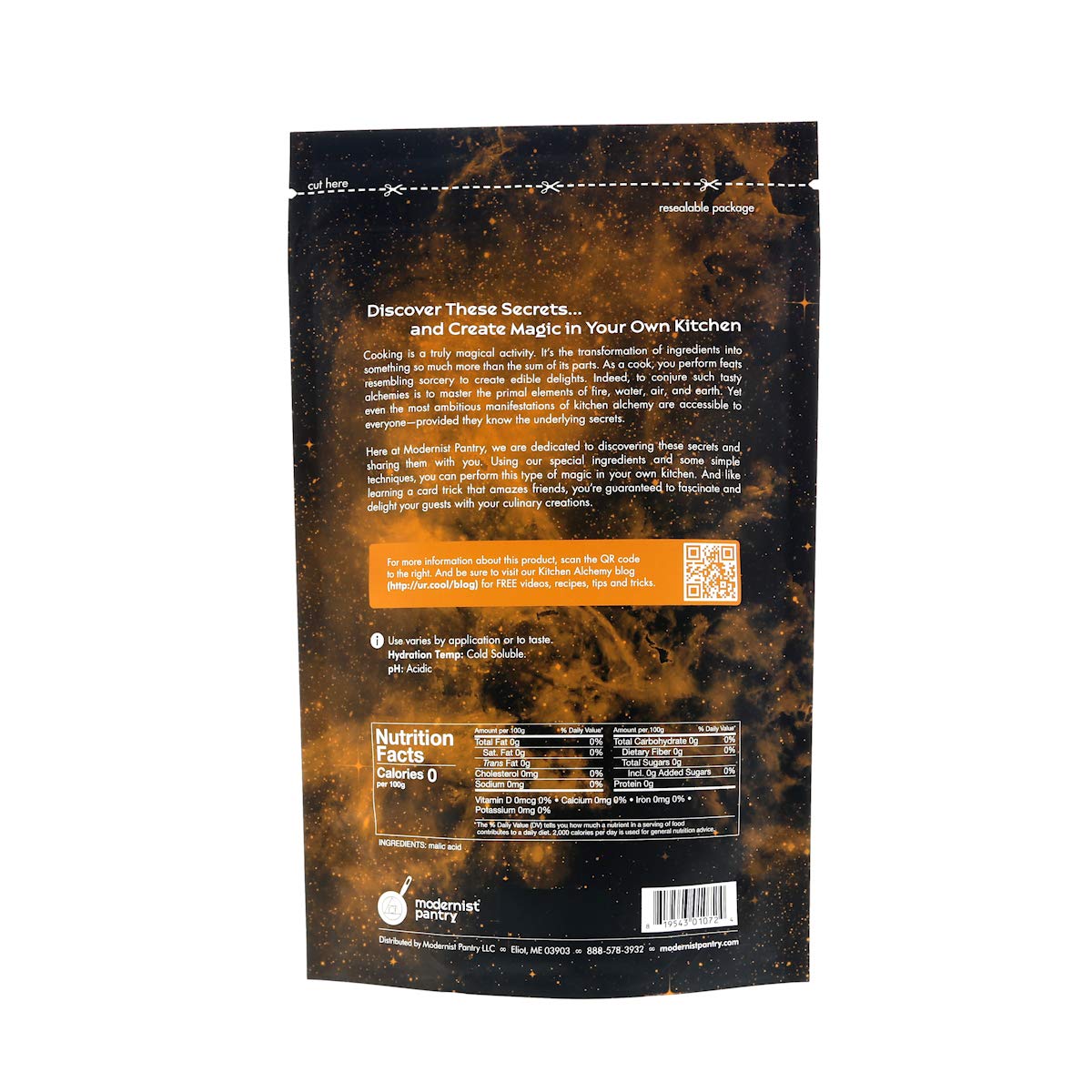 Modernist Pantry Malic Acid 400g used in sour cocktails and confections.