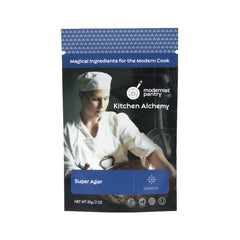 Modernist Pantry Pure Super Agar powder package shows OU Kosher certification for vegan gelling.