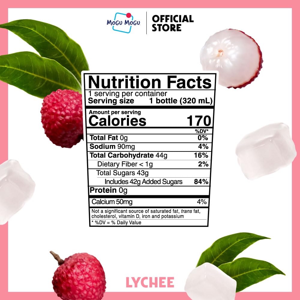 Mogu Mogu nata de coco closeup highlights coconut jelly texture in lychee juice.