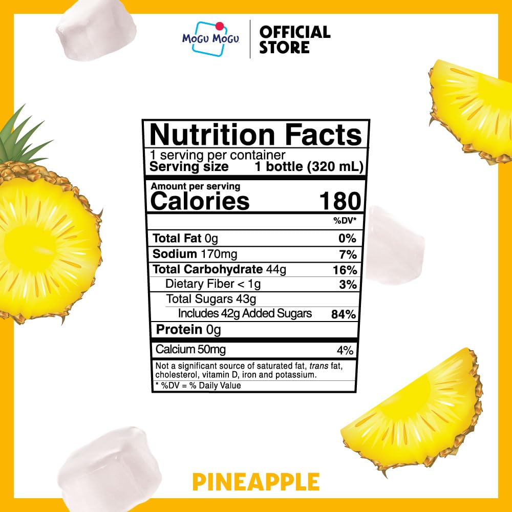 Mogu Mogu pineapple drink being poured into a glass for easy sharing and on the go.