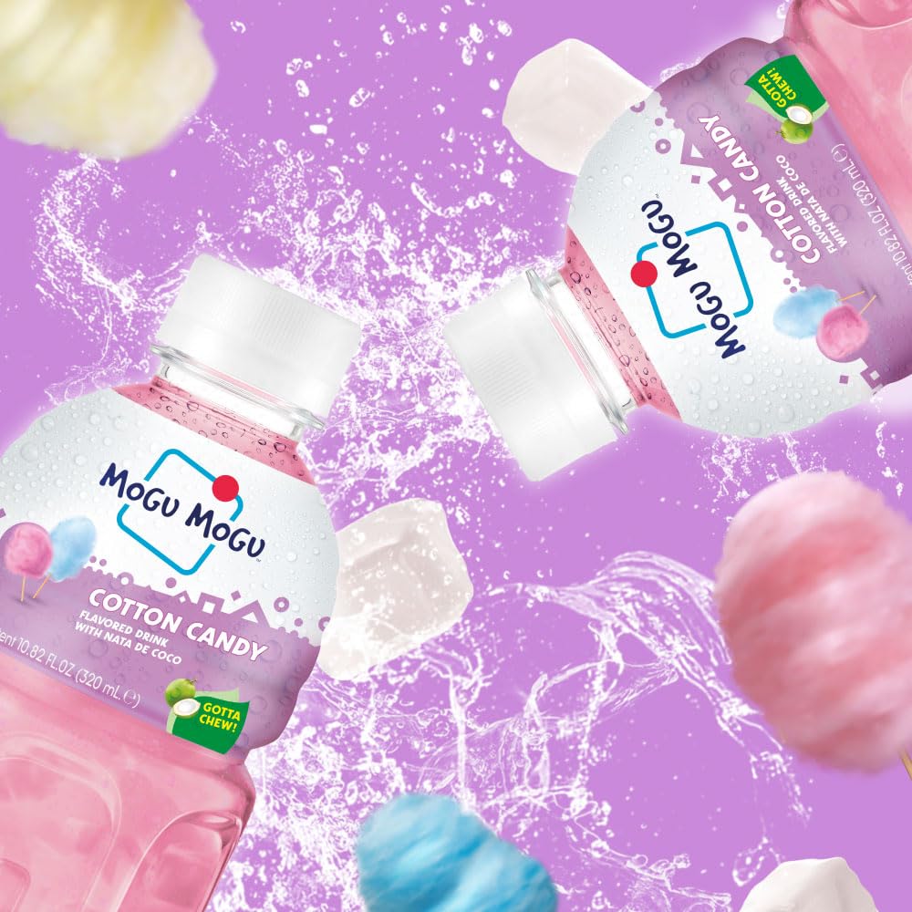 Six-pack ready-to-drink Mogu Mogu pack for easy carrying.