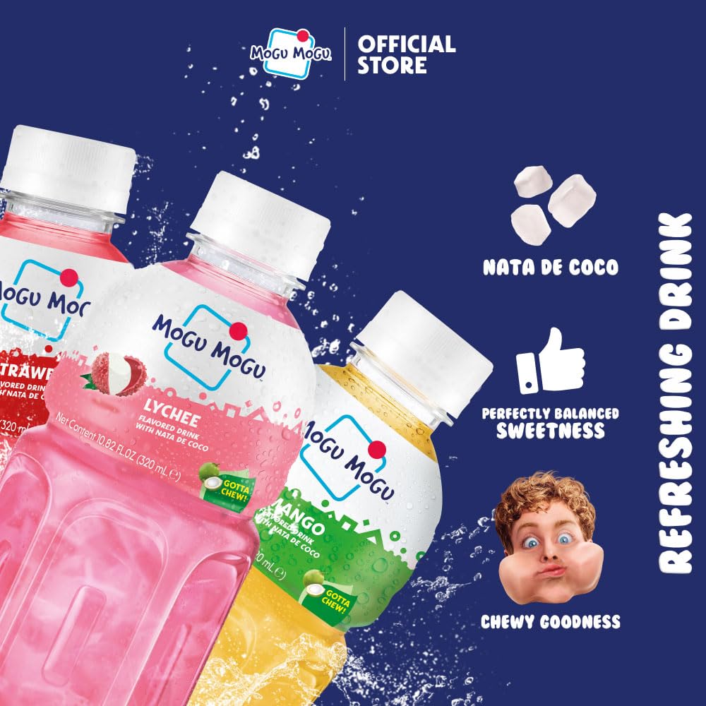 Mogu Mogu Mango bottle offering tropical flavor and real juice