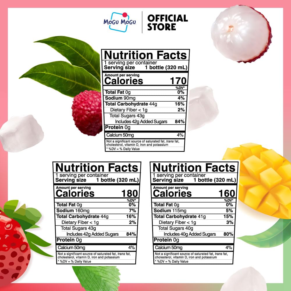 Mogu Mogu Strawberry bottle with chewy nata de coco texture