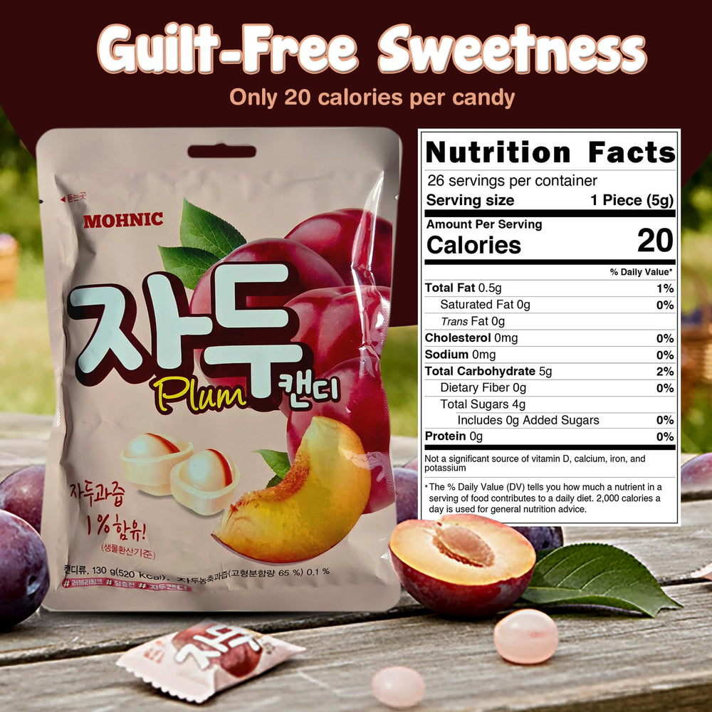 MOHNIC Plum Candy individually wrapped pieces stay fresh for sharing.