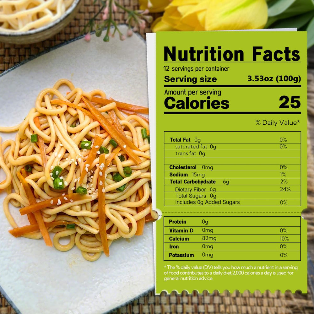 MOKI Konjac Noodles cooked plate demonstrates a versatile, low-carb meal ready in minutes.