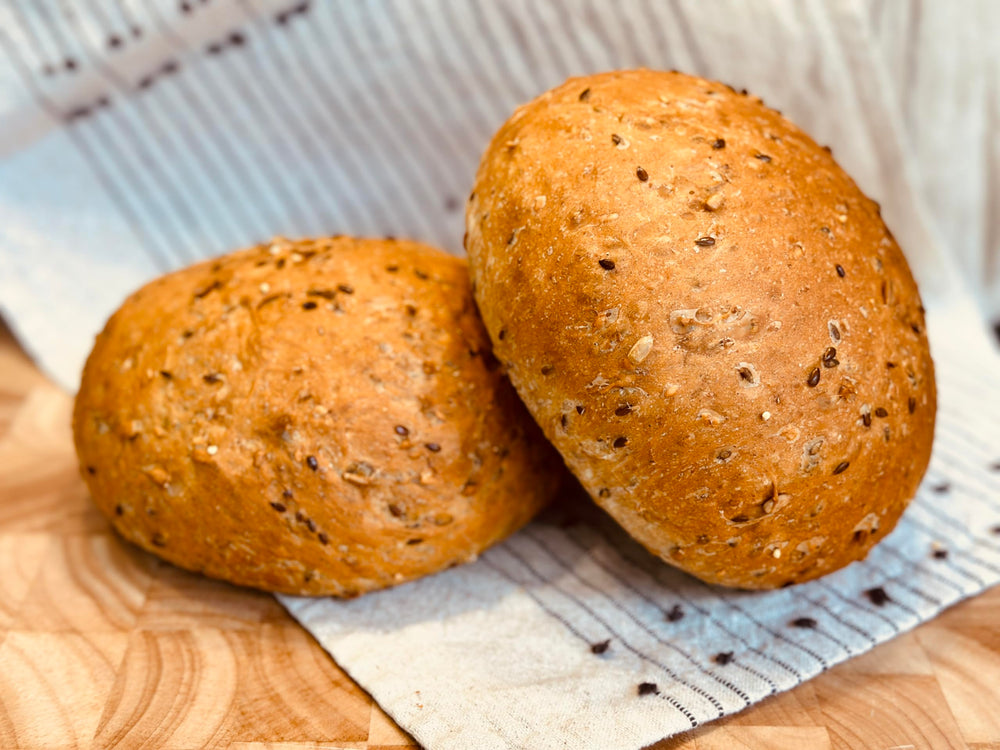 Molibake 8 Grain Bread Mix crust detail showcases rustic bake with natural ingredients.