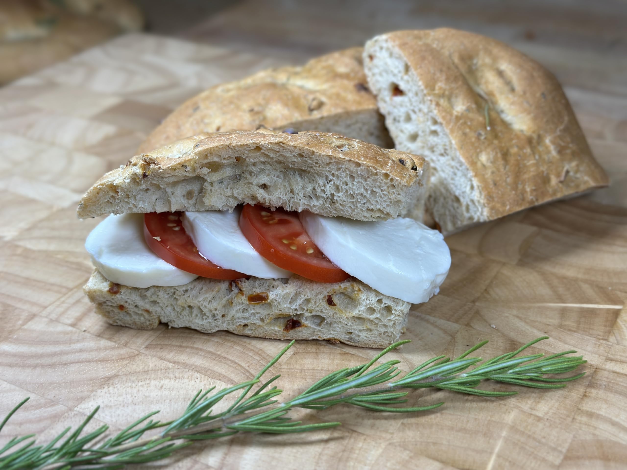 Molibake Italian Focaccia Bread Mix dough preparation process