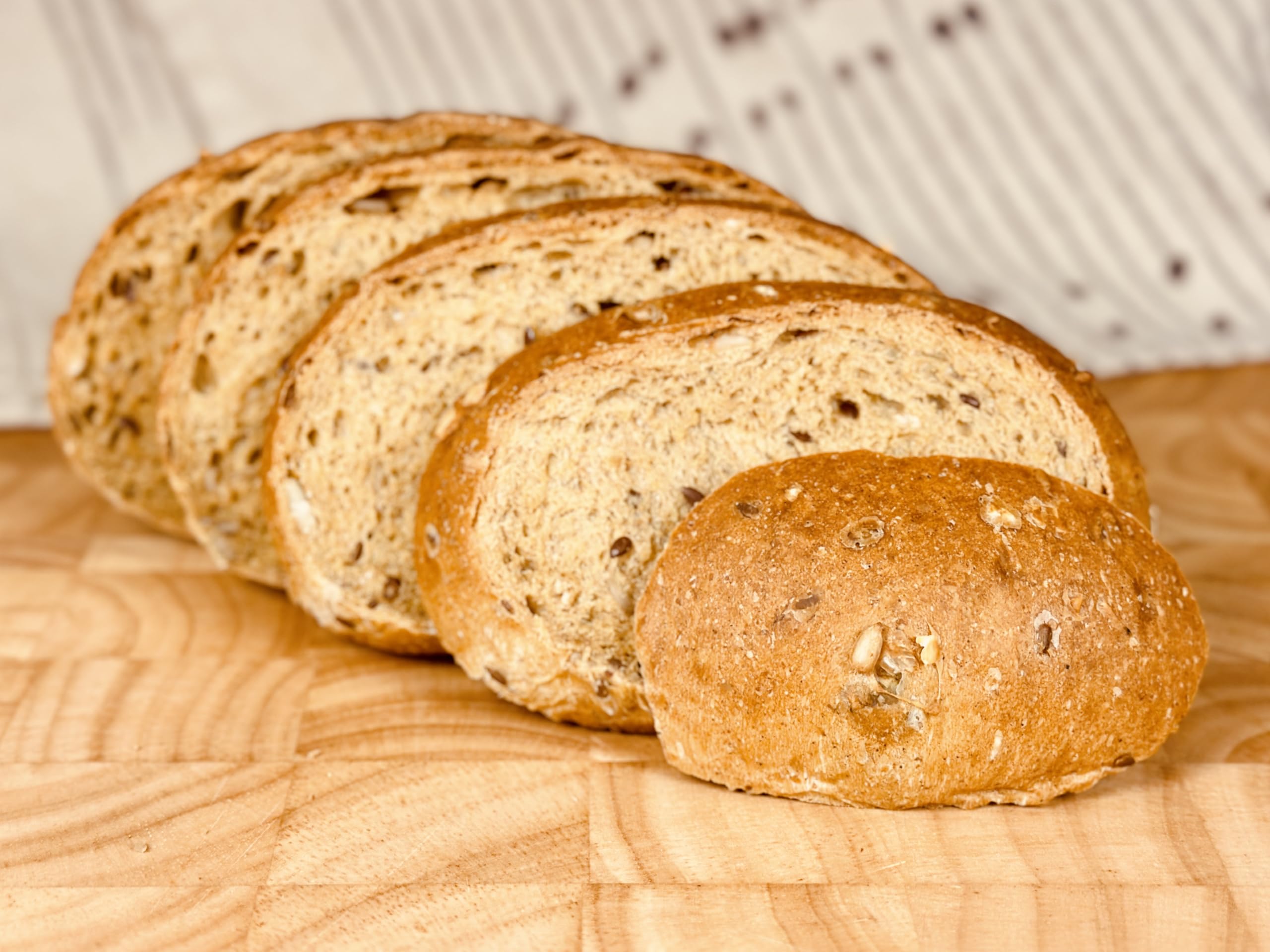 Molibake Multigrain pumpkin seeds give crunch in bread.