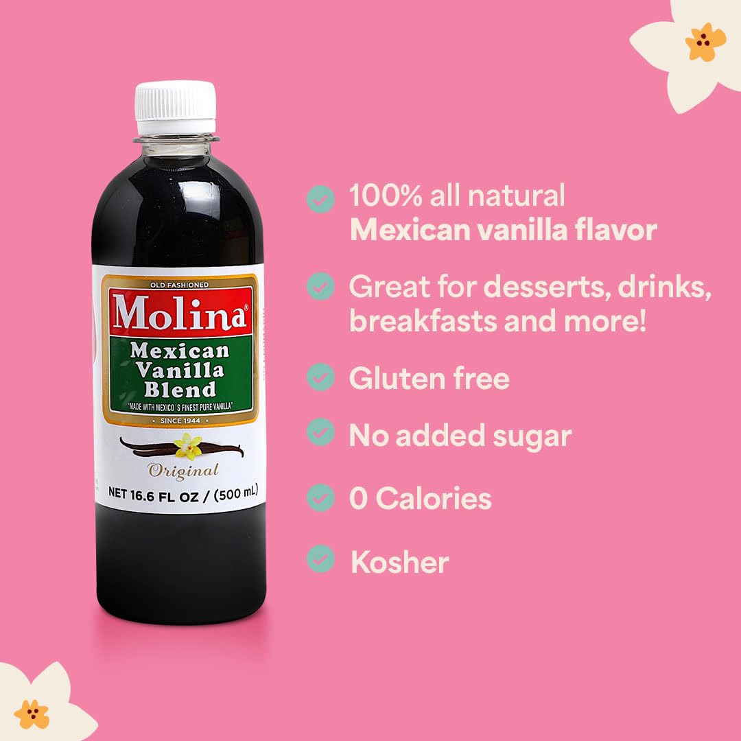 Molina Vanilla 2-pack packaging shown for prep in desserts.