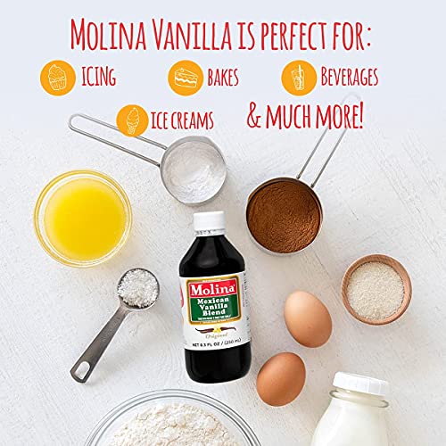 Molina Vanilla Blend in cake batter for rich flavor.