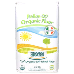 Molino Grassi Organic 00 flour bag for authentic Italian doughs