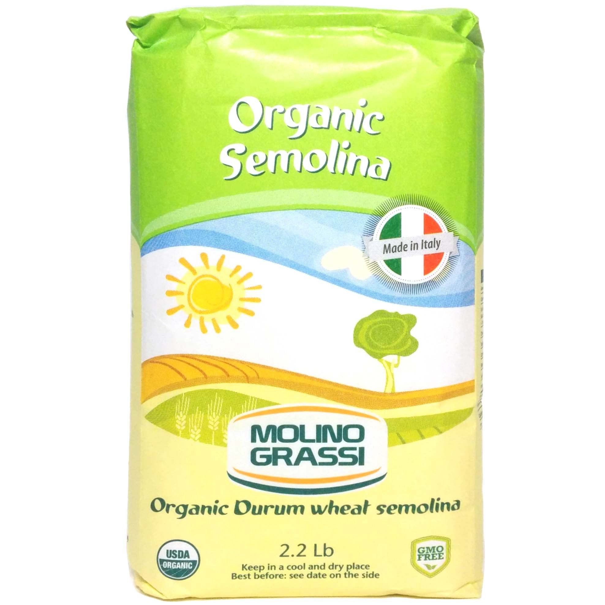 Molino Grassi organic durum semolina flour bag for fresh pasta and bread