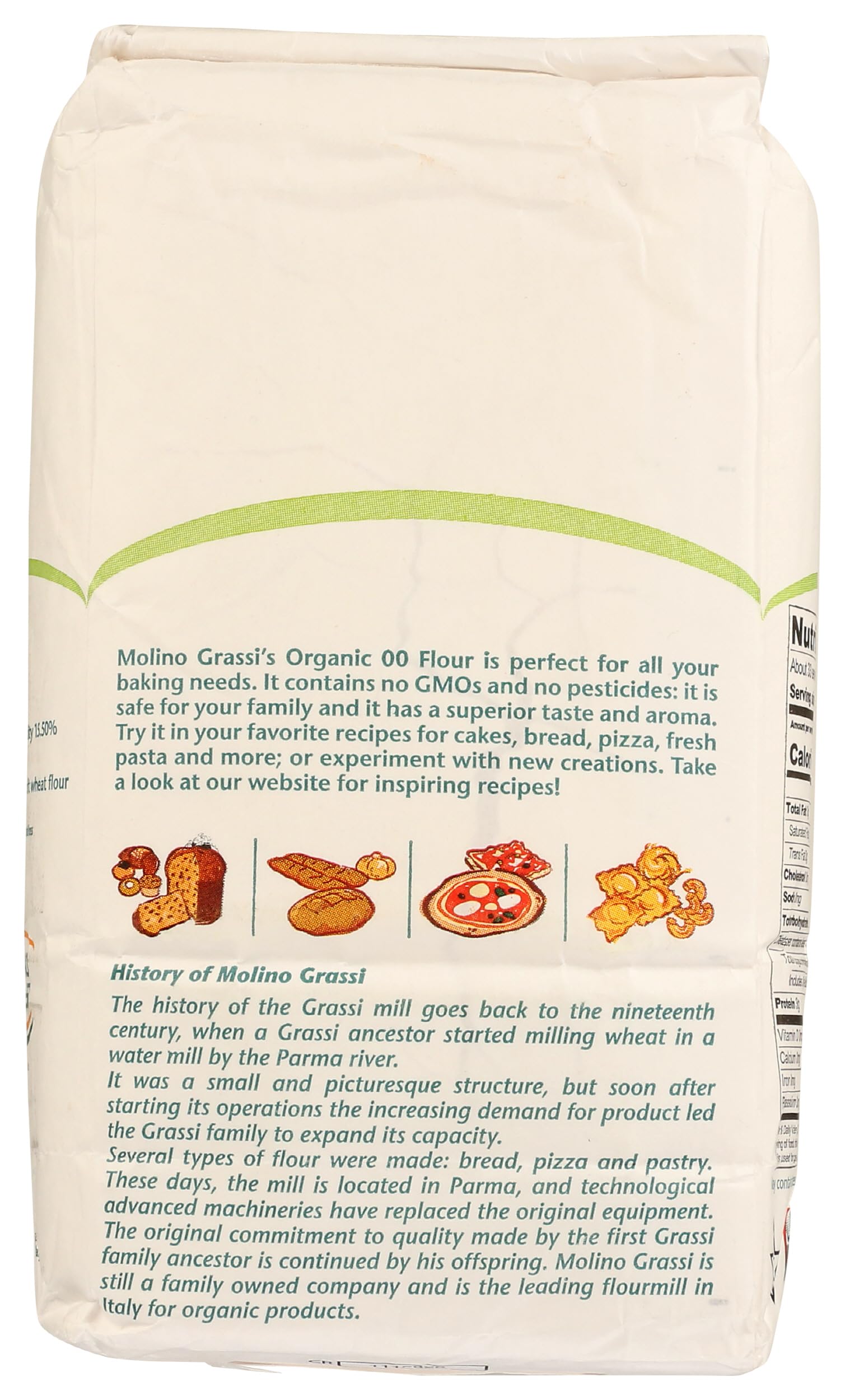 Molino Grassi organic flour ideal for bread dough and light crumb