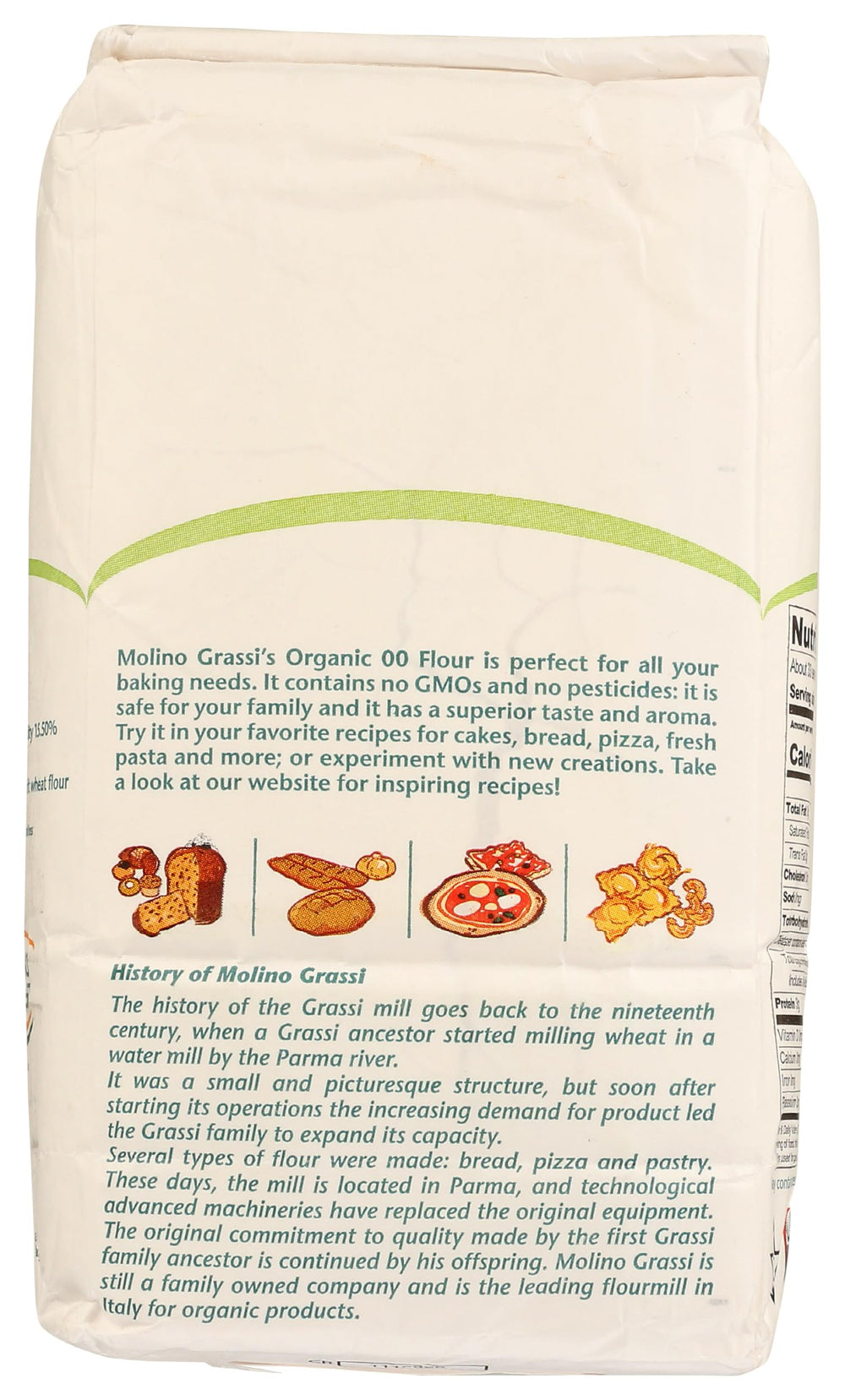 Molino Grassi organic flour ideal for bread dough and light crumb