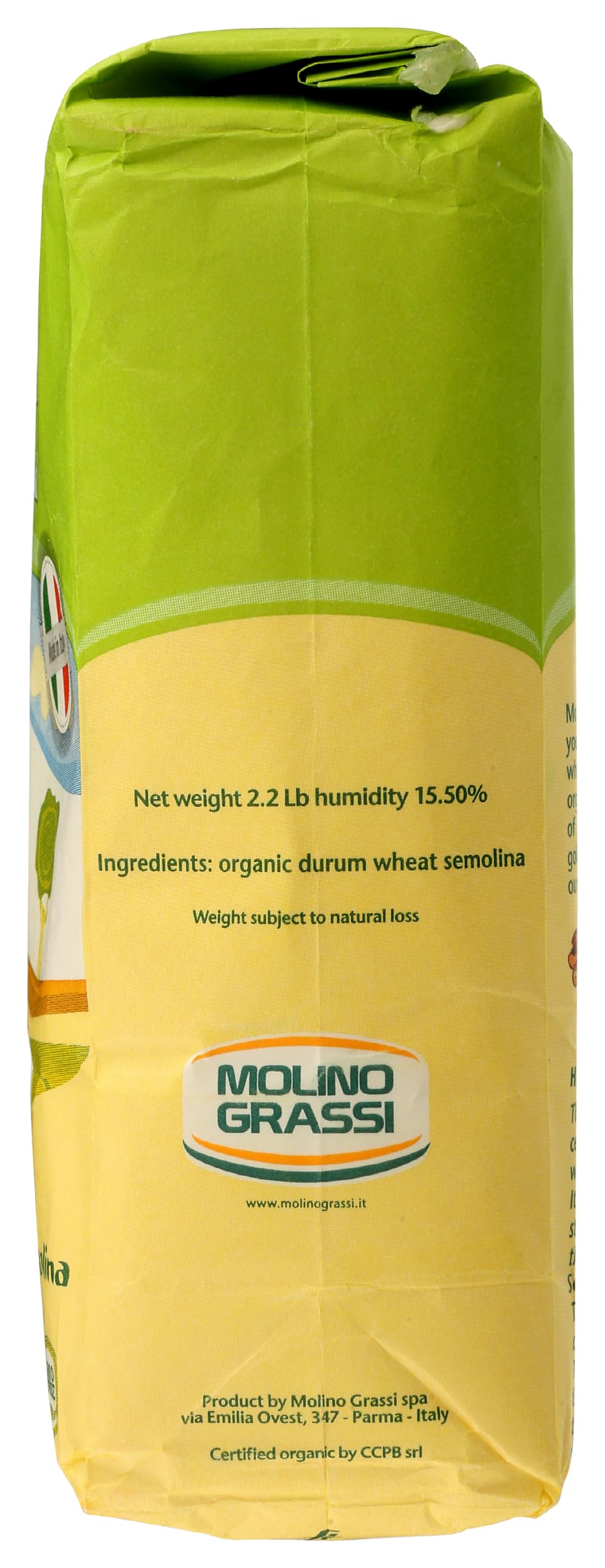 Kitchen scene featuring Molino Grassi semolina flour for Italian baking at home