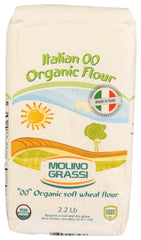 Molino Grassi organic soft-wheat flour 2.2 lb bag ideal for pizzas and breads