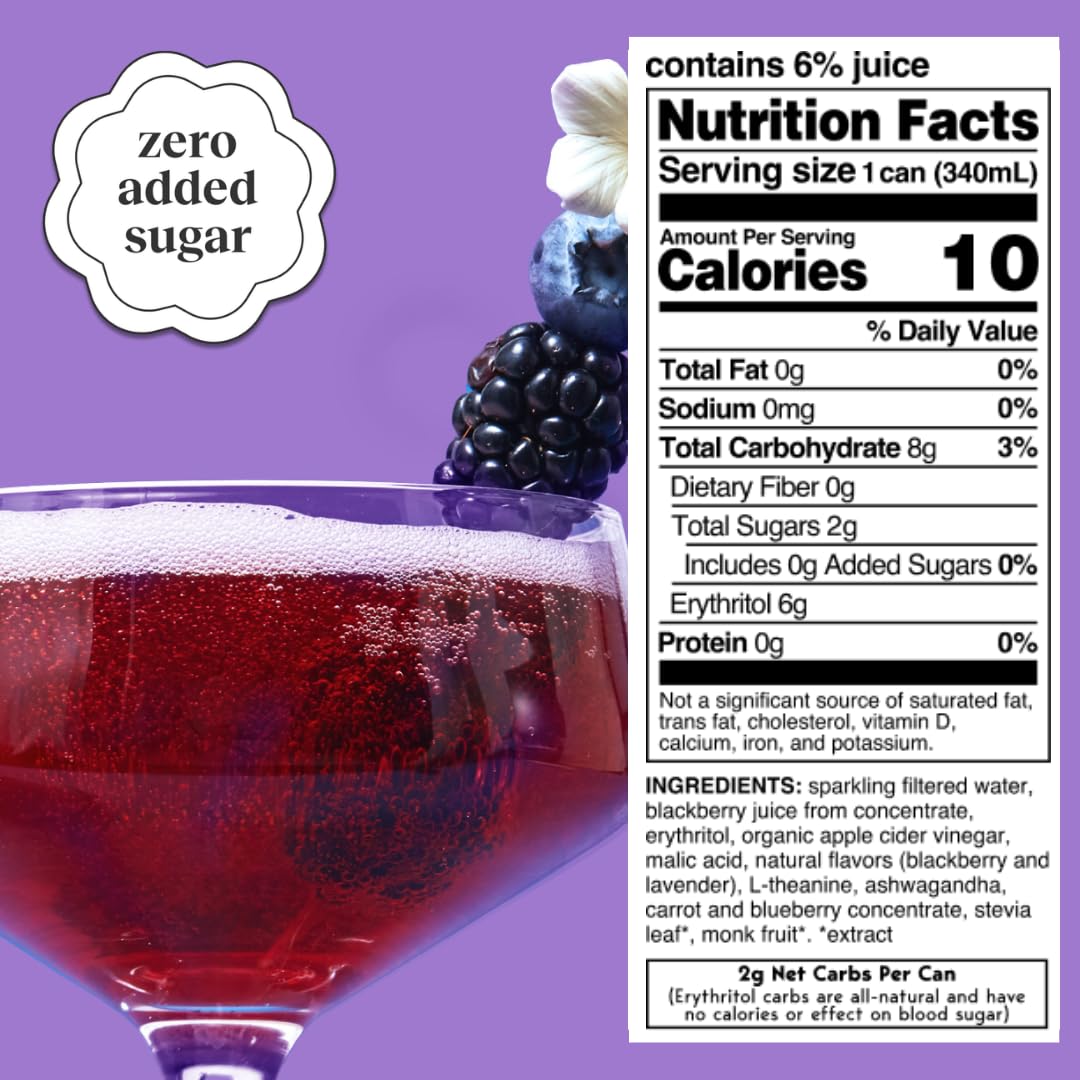 Moment Botanical Soda pour shows hibiscus mint aroma for a refreshing, low-calorie sip.