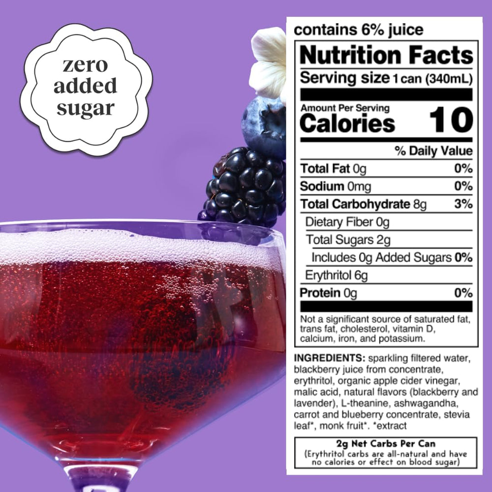 Moment Botanical Soda pour shows hibiscus mint aroma for a refreshing, low-calorie sip.