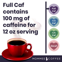Mommee Coffee Drip Brew Setup showing easy single-serve or drip brewing options.