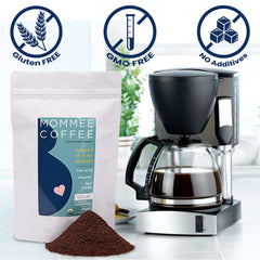 Low acid profile from Mommee Coffee offers a milder cup experience.