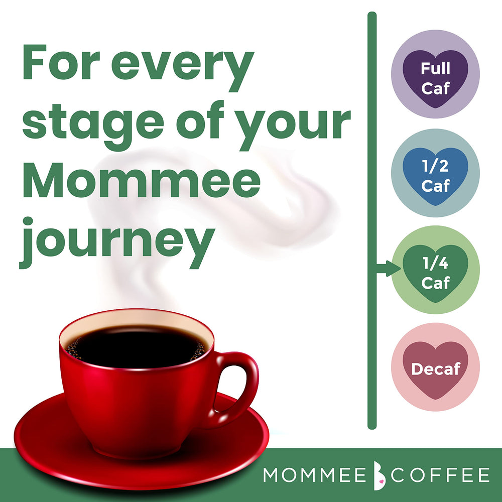 Mommee Coffee Quarter Caf ground for drip machines delivers consistent grind for reliable pours.
