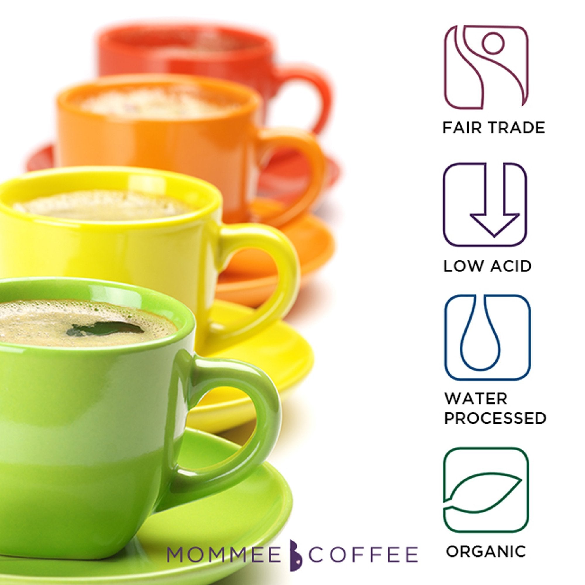 Mommee Coffee Quarter Caf resealable pouch keeps freshness and flavor intact between cups.