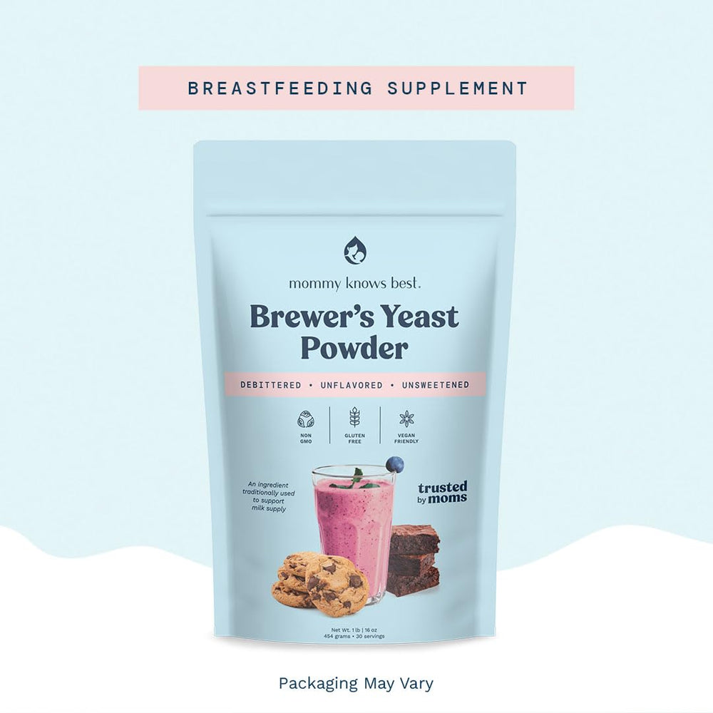 Scooping Mommy Knows Best brewer's yeast powder for gluten-free baking